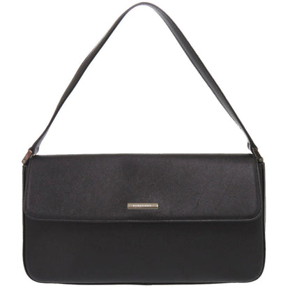 BURBERRY Shoulder Bag leather black With logo Nova Check