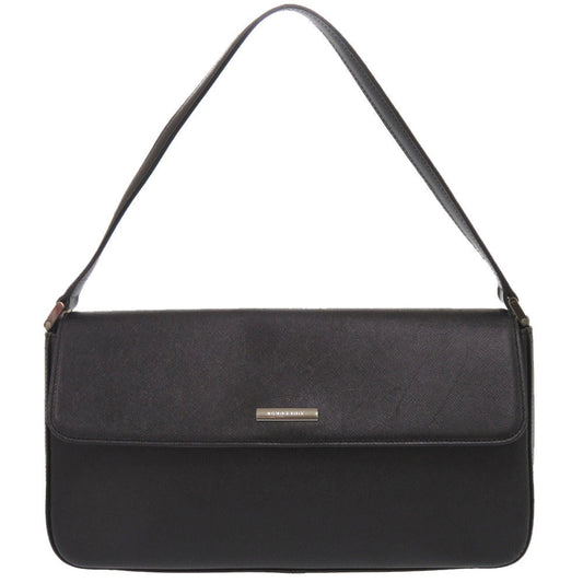 BURBERRY Shoulder Bag leather black With logo Nova Check