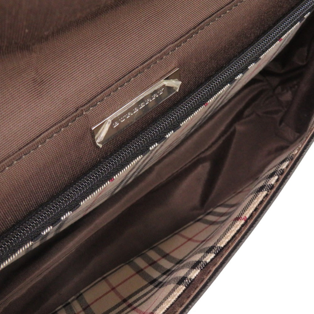 BURBERRY Shoulder Bag leather black With logo Nova Check