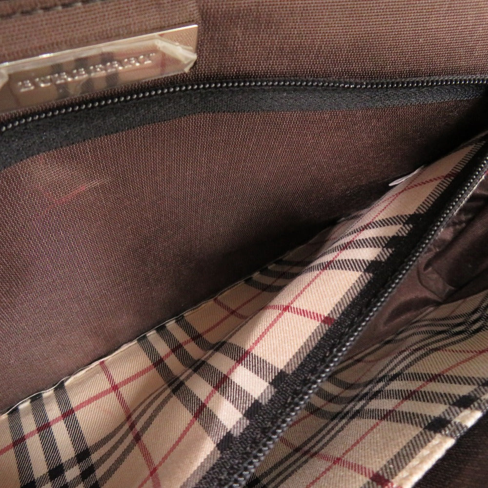 BURBERRY Shoulder Bag leather black With logo Nova Check