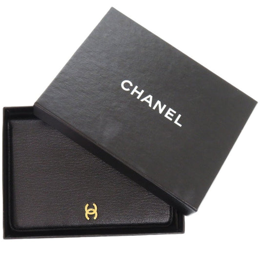 CHANEL Bifold Wallet lambskin black COCO Mark
