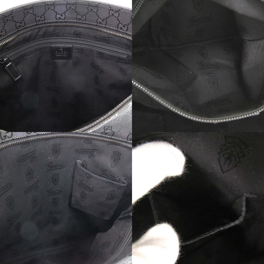 GUCCI Shoulder Bag Coated canvas, leather black Impreme Shoulder Bag mens Used Authentic