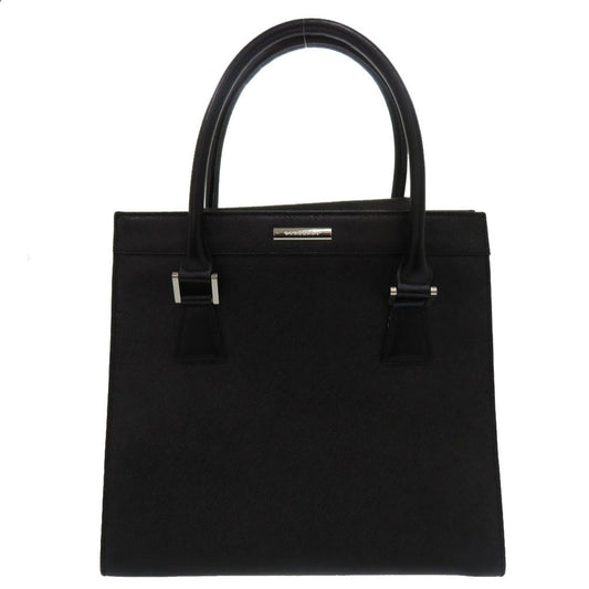BURBERRY Handbag leather black Nova Check Women Used Authentic