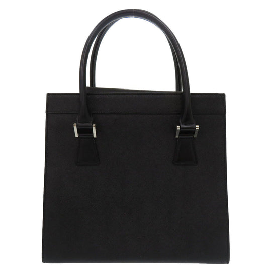 BURBERRY Handbag leather black Nova Check Women Used Authentic