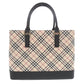 BURBERRY Handbag leather beige Nova Check Women Used Authentic