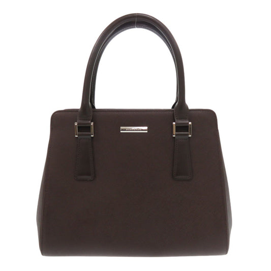 BURBERRY Tote Bag leather Brown Women Used Authentic