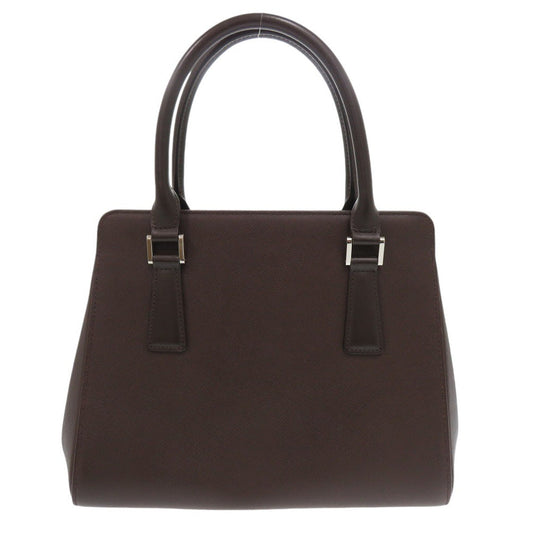 BURBERRY Tote Bag leather Brown Women Used Authentic