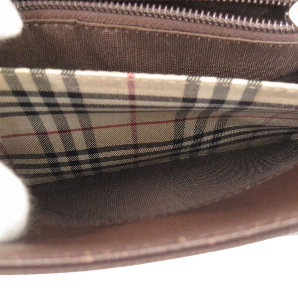 BURBERRY Tote Bag leather Brown Women Used Authentic