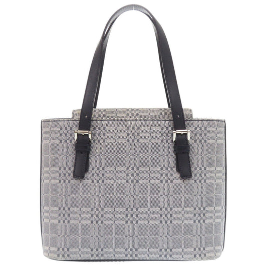 BURBERRY Handbag Canvas, Leather gray Women Used Authentic