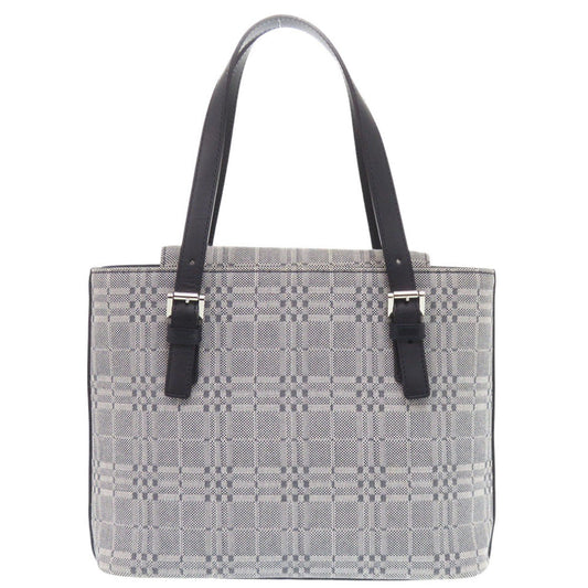 BURBERRY Handbag Canvas, Leather gray Women Used Authentic