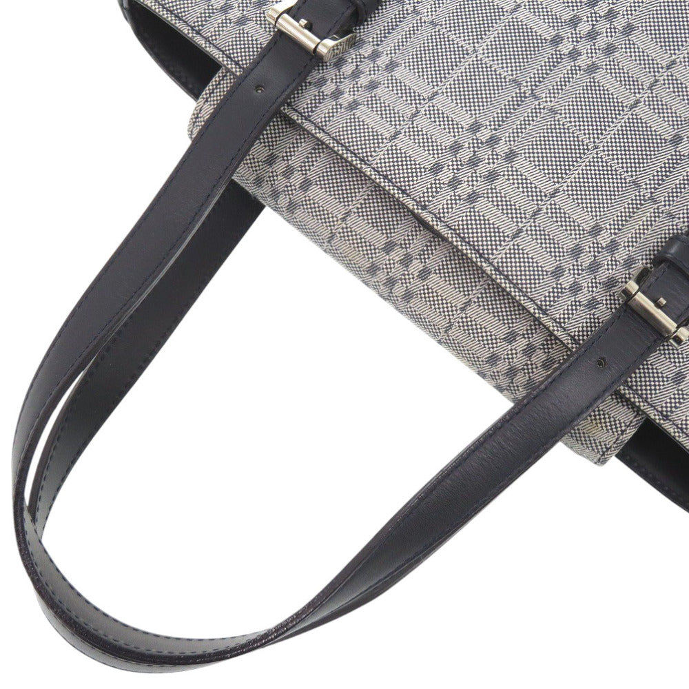 BURBERRY Handbag Canvas, Leather gray Women Used Authentic