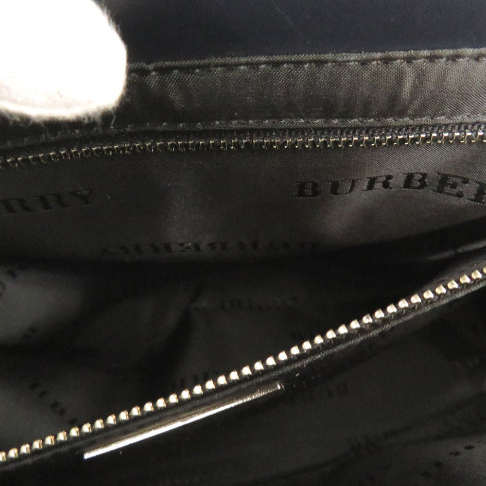 BURBERRY Handbag Canvas, Leather gray Women Used Authentic