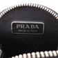 PRADA Coin case 1TL431 leather Metallic Silver Mini Pouch Multi-Case Triangle logo plate Women(Unisex) Used Authentic