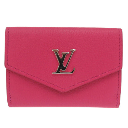 LOUIS VUITTON Tri-fold wallet M67860 leather pink Portefeuille Rock Mini Women Used Authentic