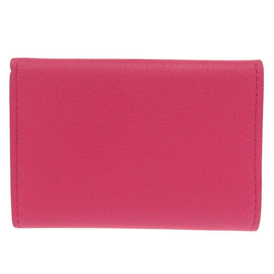 LOUIS VUITTON Tri-fold wallet M67860 leather pink Portefeuille Rock Mini Women Used Authentic