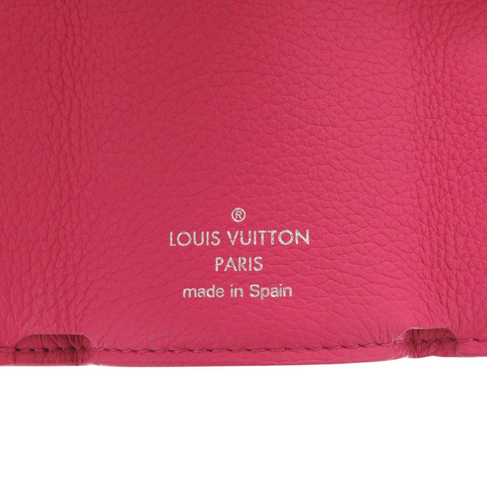LOUIS VUITTON Tri-fold wallet M67860 leather pink Portefeuille Rock Mini Women Used Authentic