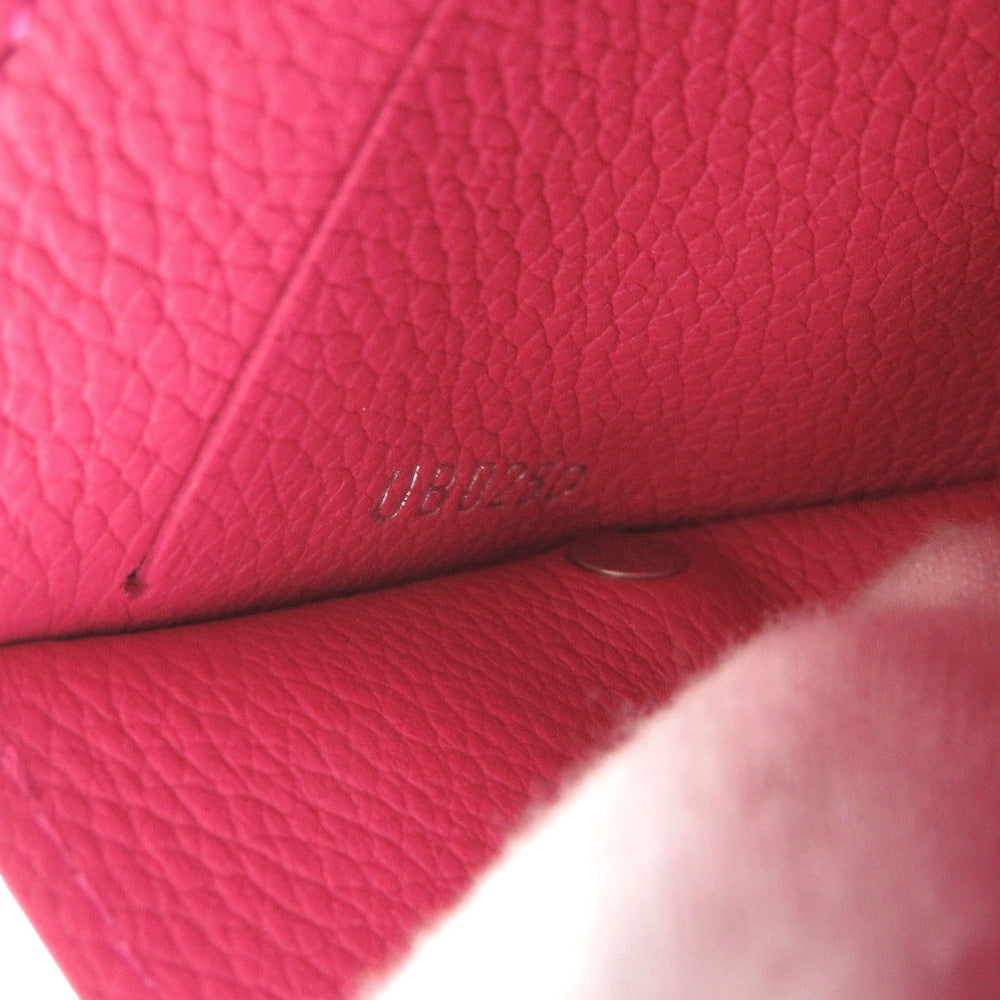 LOUIS VUITTON Tri-fold wallet M67860 leather pink Portefeuille Rock Mini Women Used Authentic
