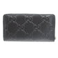 GUCCI Long Wallet Purse 625558 GG canvas black Zip Around Double G Women(Unisex) Used Authentic