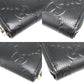 GUCCI Long Wallet Purse 625558 GG canvas black Zip Around Double G Women(Unisex) Used Authentic