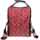 Christian Louboutin Backpack Calfskin Red HOP'N ZIP Graphic Print Backpack Women Used Authentic