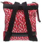 Christian Louboutin Backpack Calfskin Red HOP'N ZIP Graphic Print Backpack Women Used Authentic