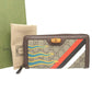 GUCCI Long Wallet Purse 658634 GG Supreme, Leather beige Zip Around Bamboo Diana unisex(Unisex) Used Authentic