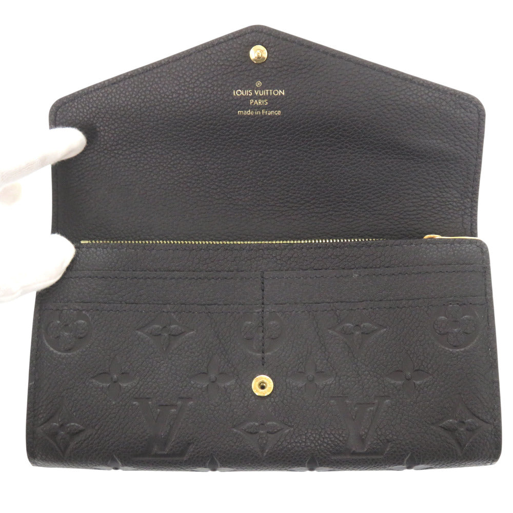 LOUIS VUITTON Long Wallet Purse M61182 Monogram Ann Platt black Monogram Ann Platt Portefeuille Sarah Women Used Authentic