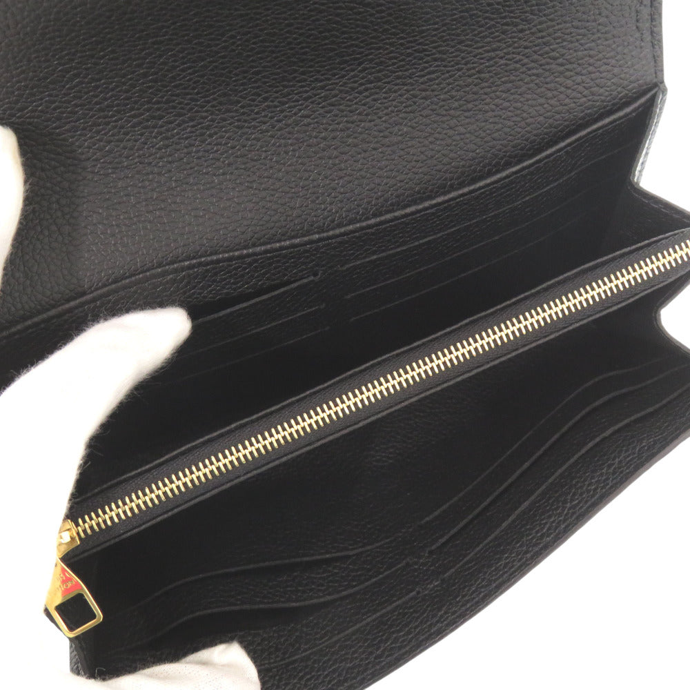LOUIS VUITTON Long Wallet Purse M61182 Monogram Ann Platt black Monogram Ann Platt Portefeuille Sarah Women Used Authentic