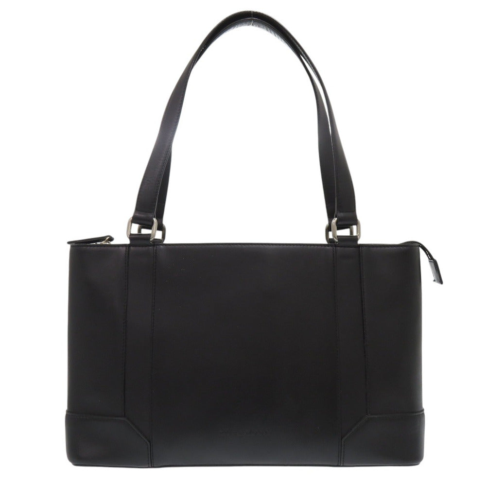BURBERRY Handbag leather black Nova Check Women Used Authentic