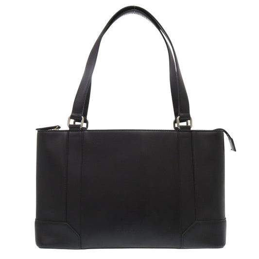 BURBERRY Handbag leather black Nova Check Women Used Authentic