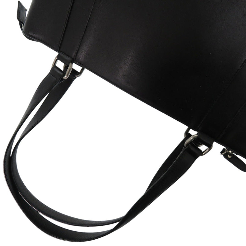 BURBERRY Handbag leather black Nova Check Women Used Authentic