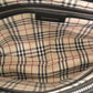 BURBERRY Handbag leather black Nova Check Women Used Authentic