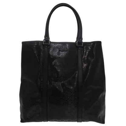 GUCCI Tote Bag 223668 PVC black GG implementation mens Used Authentic