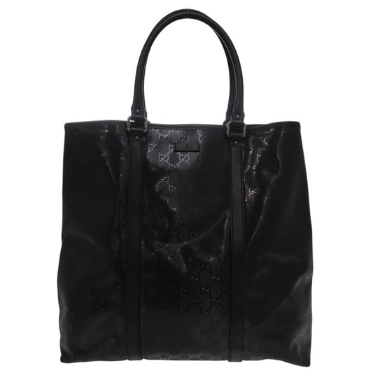 GUCCI Tote Bag 223668 PVC black GG implementation mens Used Authentic