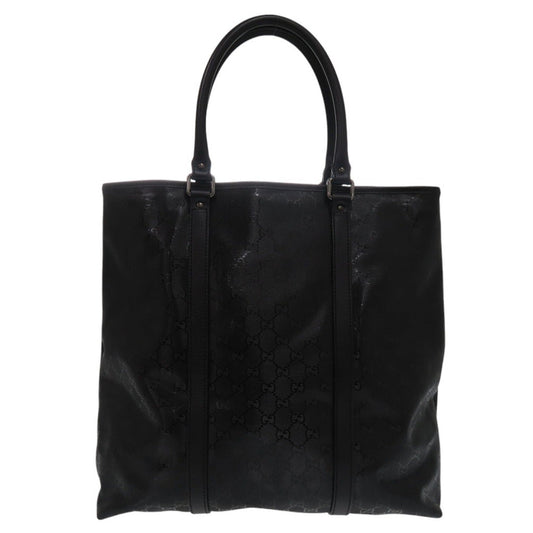 GUCCI Tote Bag 223668 PVC black GG implementation mens Used Authentic