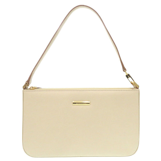 BURBERRY Shoulder Bag leather Ivory One Shoulder Bag Nova Check Women Used Authentic