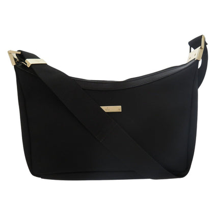 GUCCI Shoulder Bag canvas black logo Women Used Authentic