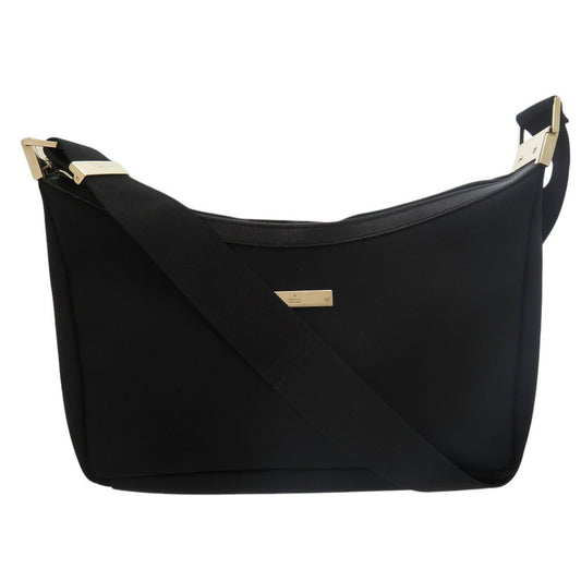 GUCCI Shoulder Bag canvas black logo Women Used Authentic