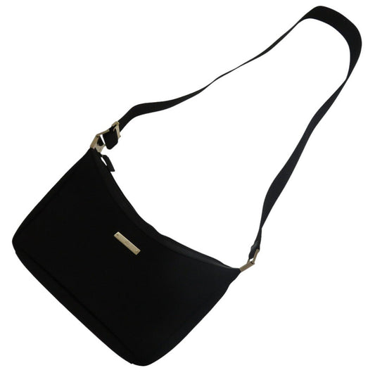 GUCCI Shoulder Bag canvas black logo Women Used Authentic