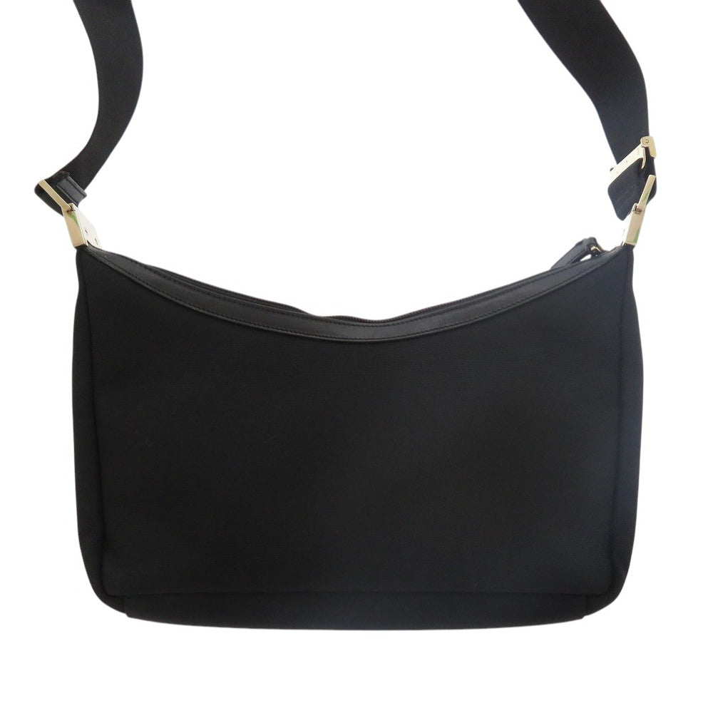 GUCCI Shoulder Bag canvas black logo Women Used Authentic