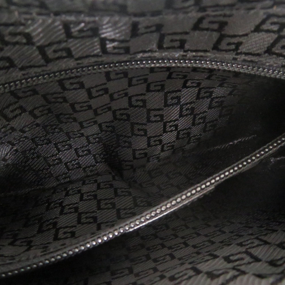 GUCCI Shoulder Bag canvas black logo Women Used Authentic