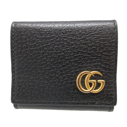 GUCCI Coin case 473959 leather black GG Marmont unisex(Unisex) Used Authentic