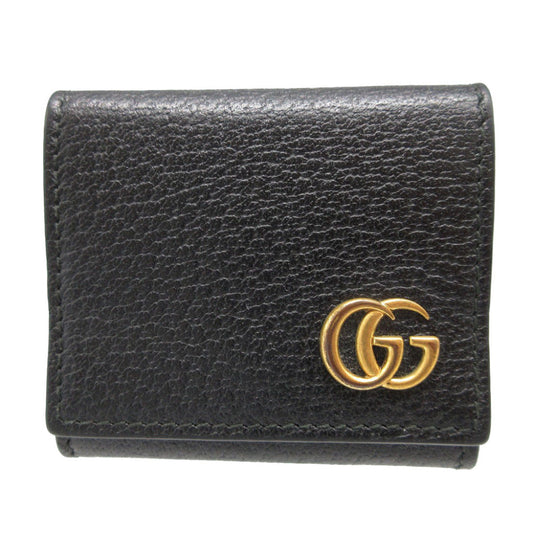 GUCCI Coin case 473959 leather black GG Marmont unisex(Unisex) Used Authentic