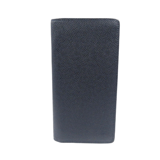 LOUIS VUITTON Long Wallet Purse M30502 Taiga Navy Taiga Portefeuille Braza mens Used Authentic