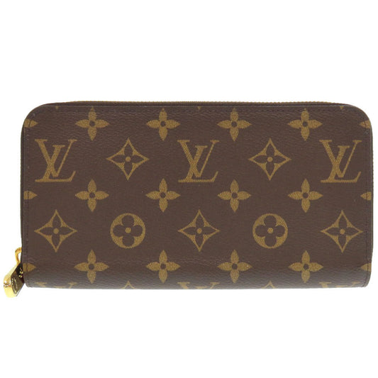 LOUIS VUITTON Long Wallet Purse M41895 Monogram canvas Fuchsia Zip Around Monogram Zippy wallet Women Used Authentic
