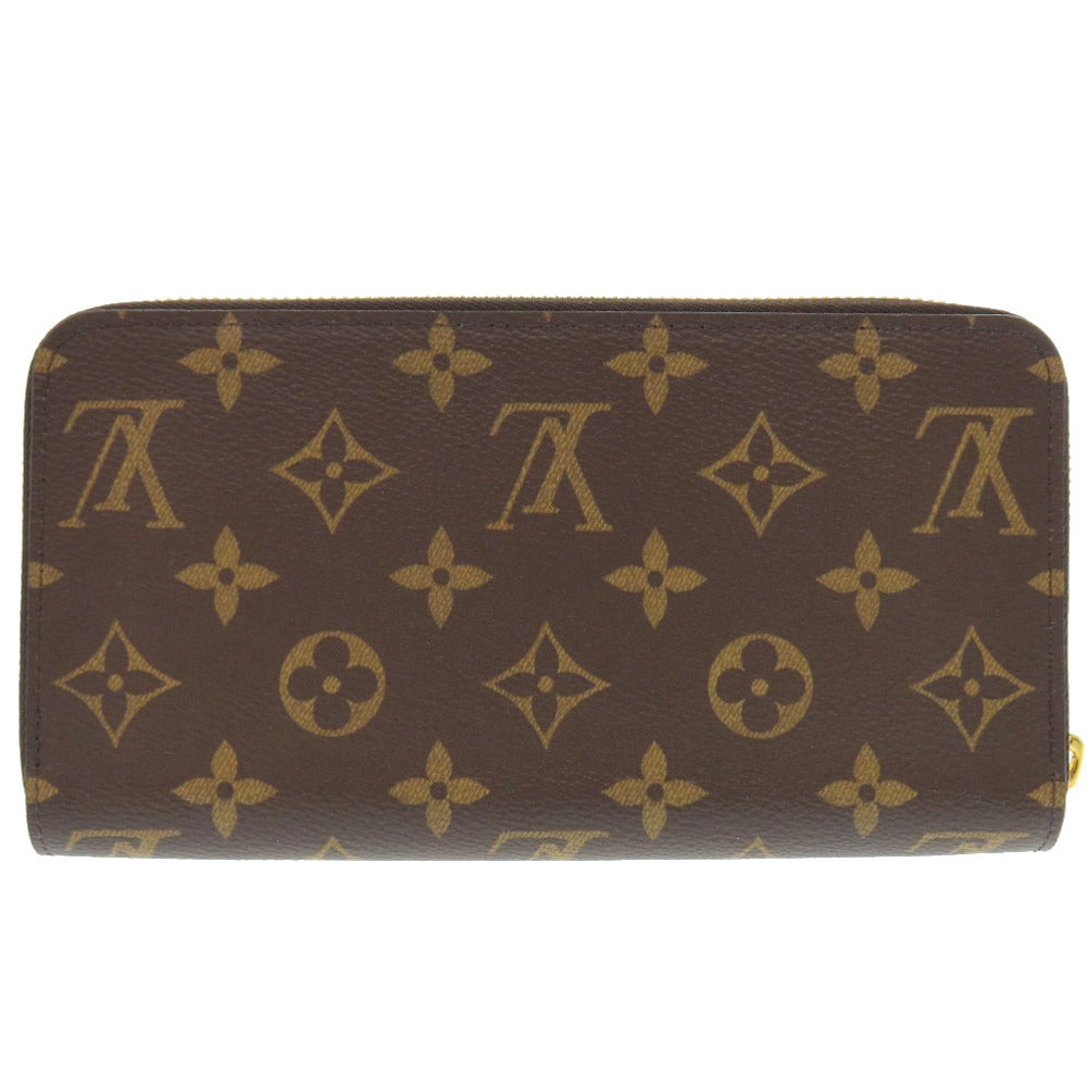 LOUIS VUITTON Long Wallet Purse M41895 Monogram canvas Fuchsia Zip Around Monogram Zippy wallet Women Used Authentic
