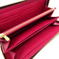 LOUIS VUITTON Long Wallet Purse M41895 Monogram canvas Fuchsia Zip Around Monogram Zippy wallet Women Used Authentic