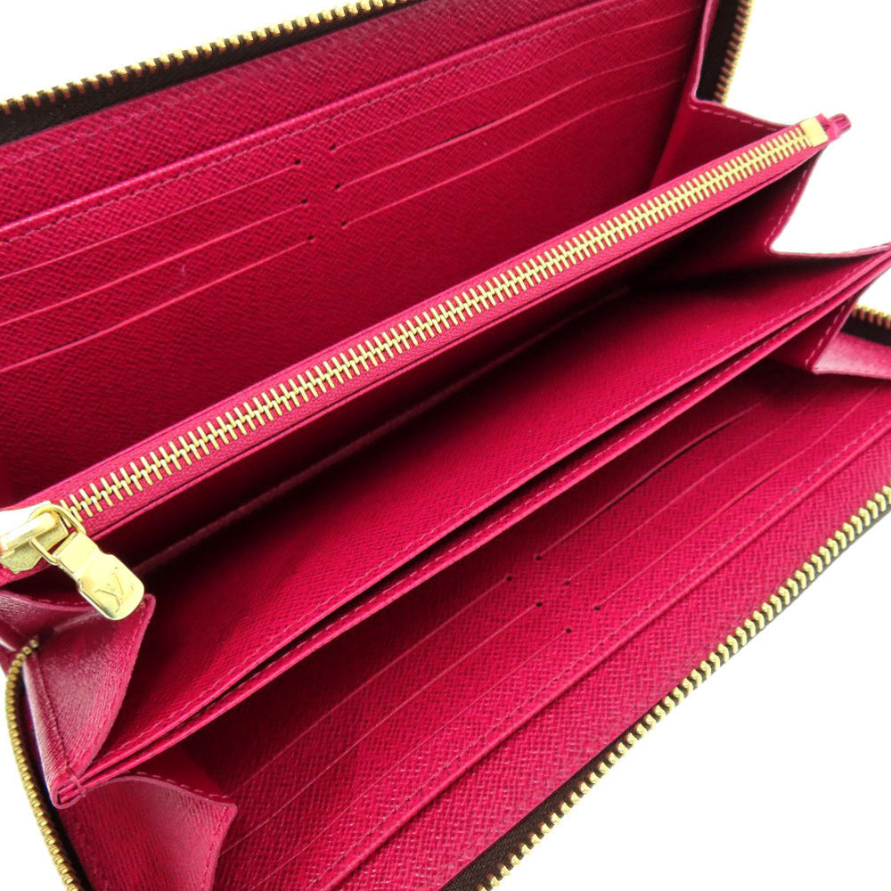 LOUIS VUITTON Long Wallet Purse M41895 Monogram canvas Fuchsia Zip Around Monogram Zippy wallet Women Used Authentic