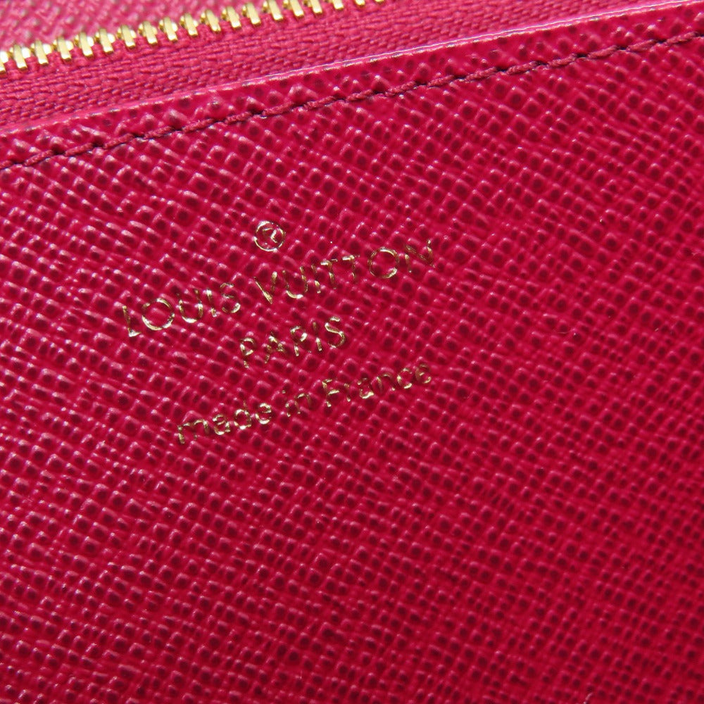 LOUIS VUITTON Long Wallet Purse M41895 Monogram canvas Fuchsia Zip Around Monogram Zippy wallet Women Used Authentic