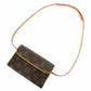 LOUIS VUITTON Waist bag M51855 Monogram canvas Brown Monogram Pochette Florentine Women Used Authentic